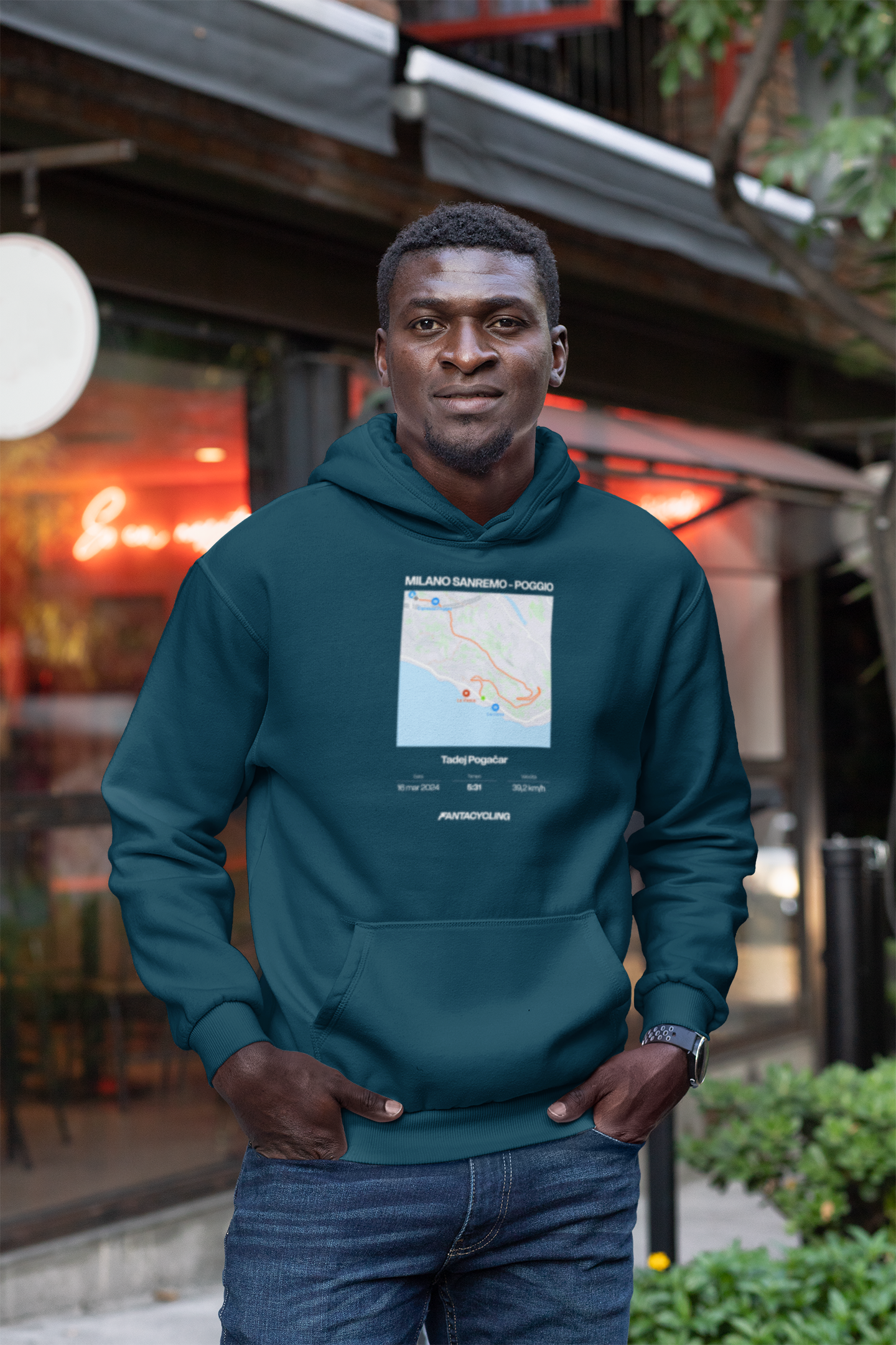 POGGIO DA RECORD | Felpa con cappuccio stampata