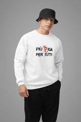 PIÙ PIGA PER TUTTI | Felpa girocollo stampata
