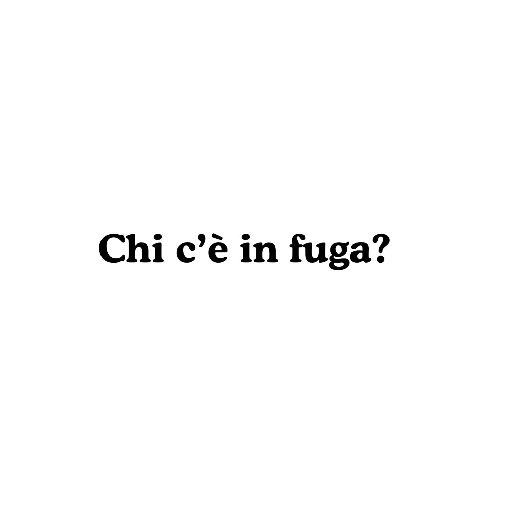 Chi c'è in fuga? | Printed t-shirt
