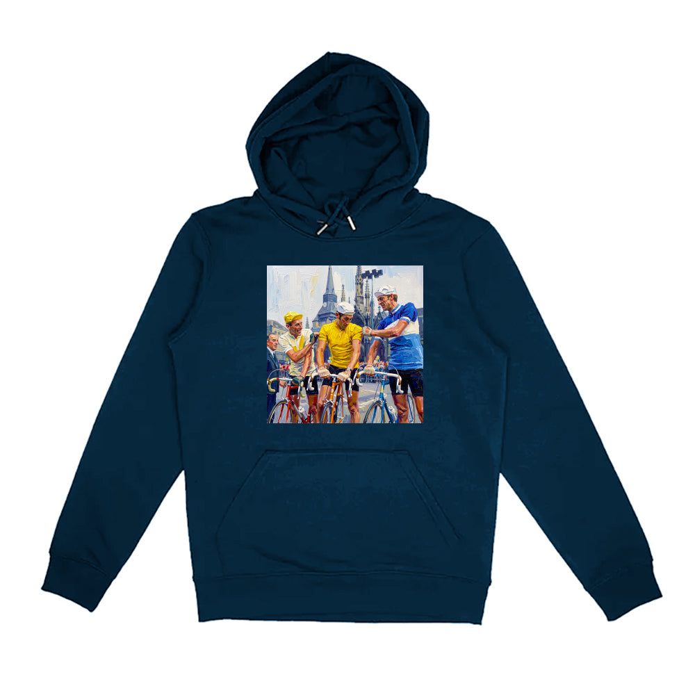 La maglia gialla | Felpa con cappuccio stampata