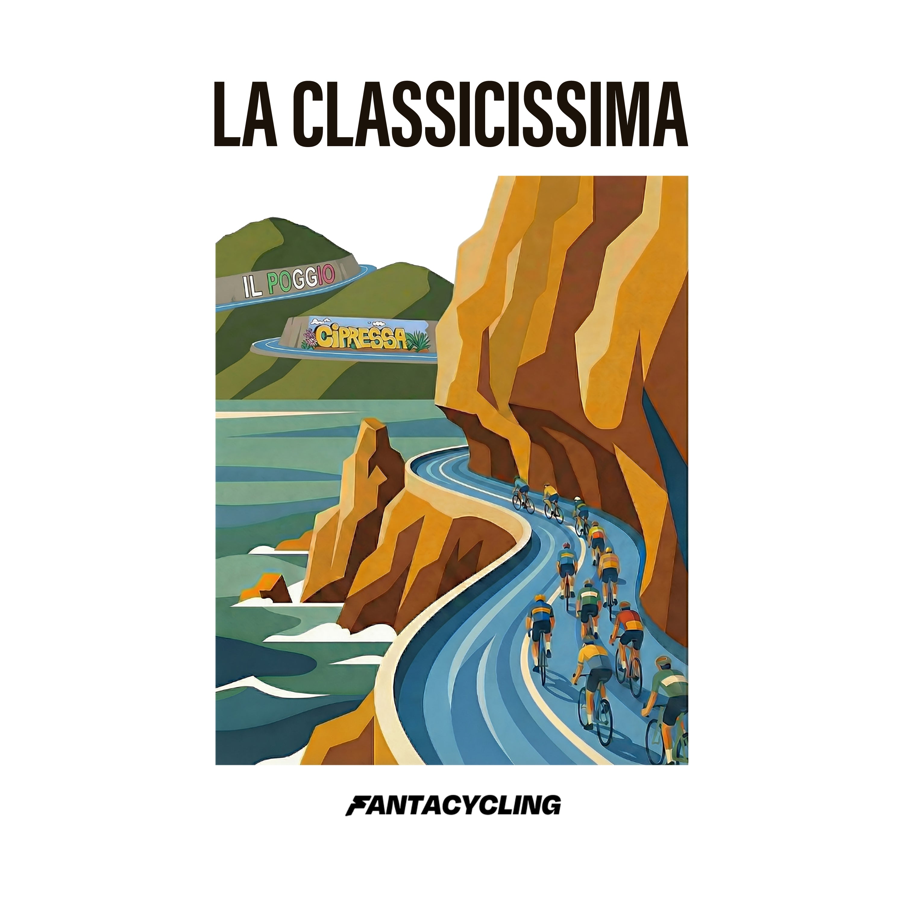 Milano-Sanremo | Felpa con cappuccio stampata