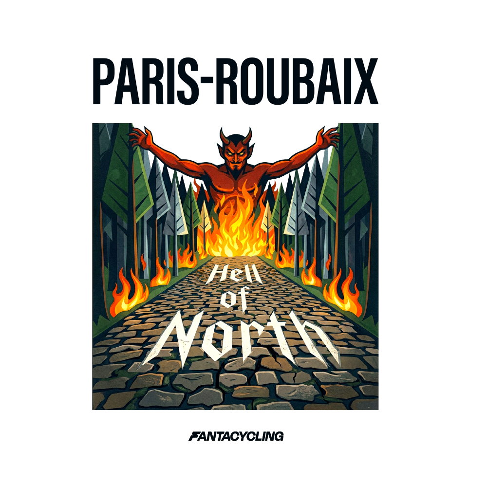 Paris-Roubaix | Felpa con cappuccio stampata