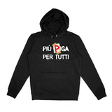 PIÙ PIGA PER TUTTI | Felpa con cappuccio stampata