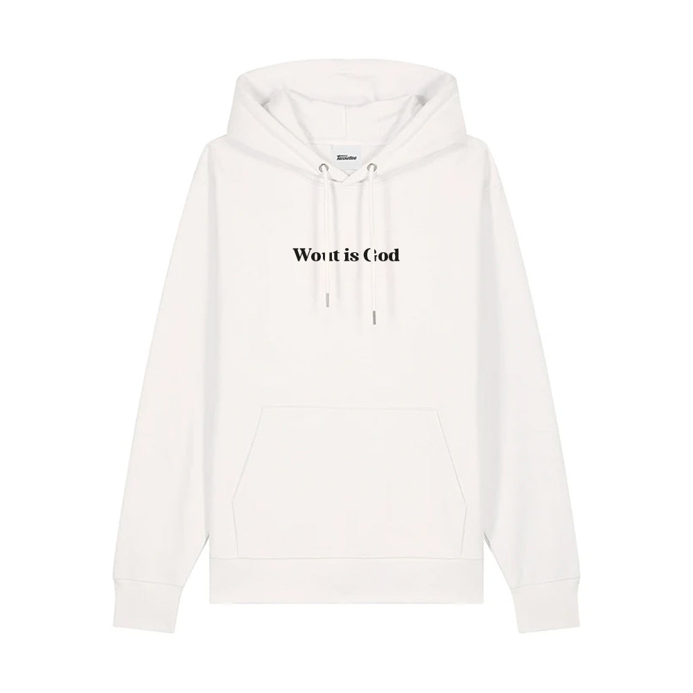 Wout is God (solo scritta) | Felpa con cappuccio stampata