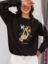 We all love VA | Felpa girocollo stampata