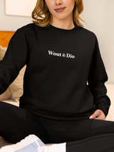 Wout è Dio (solo scritta) | Felpa girocollo stampata