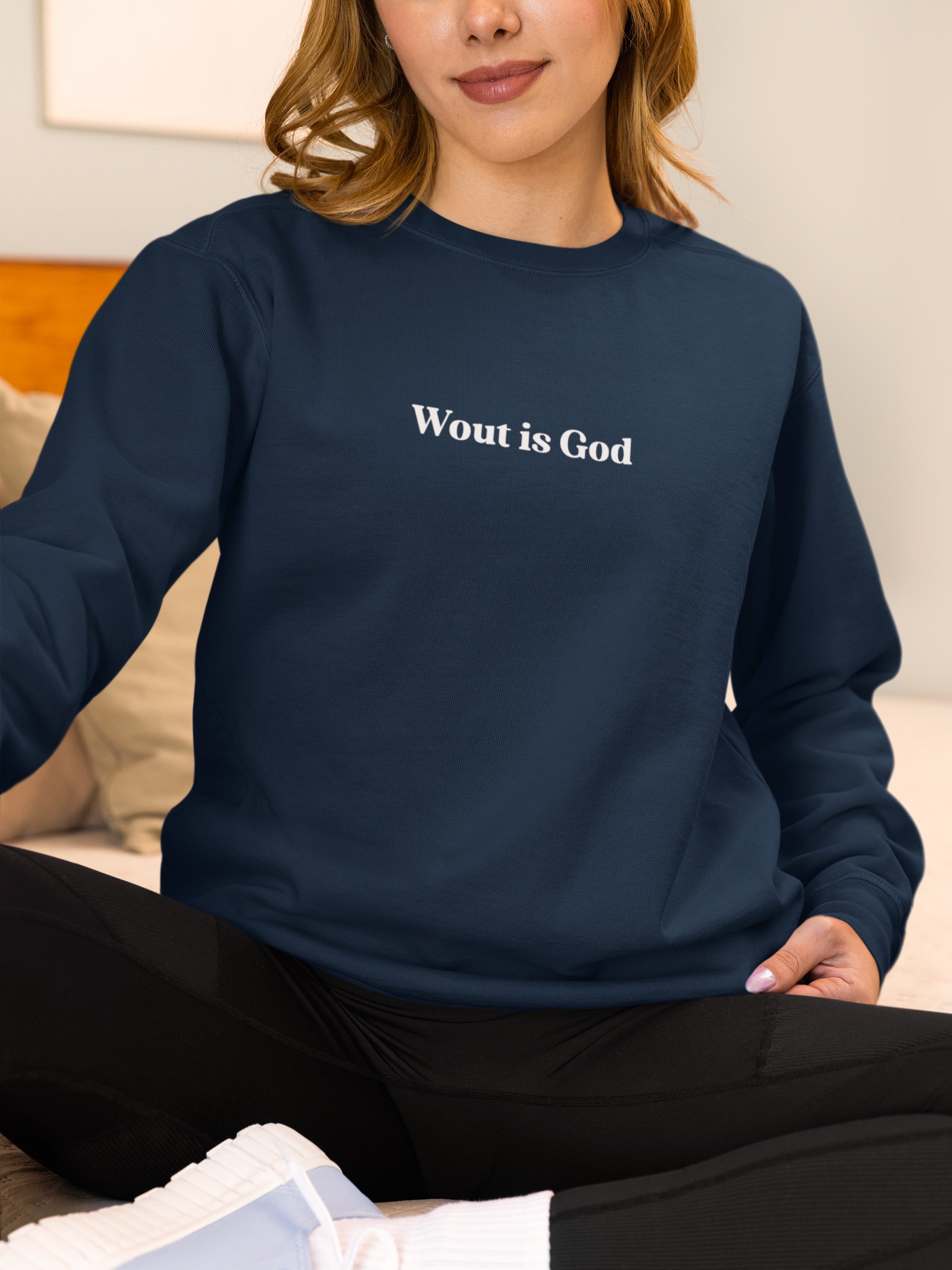 Wout is God (solo scritta) | Felpa girocollo stampata