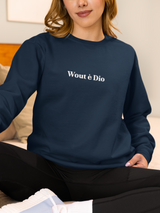 Wout è Dio (solo scritta) | Felpa girocollo stampata