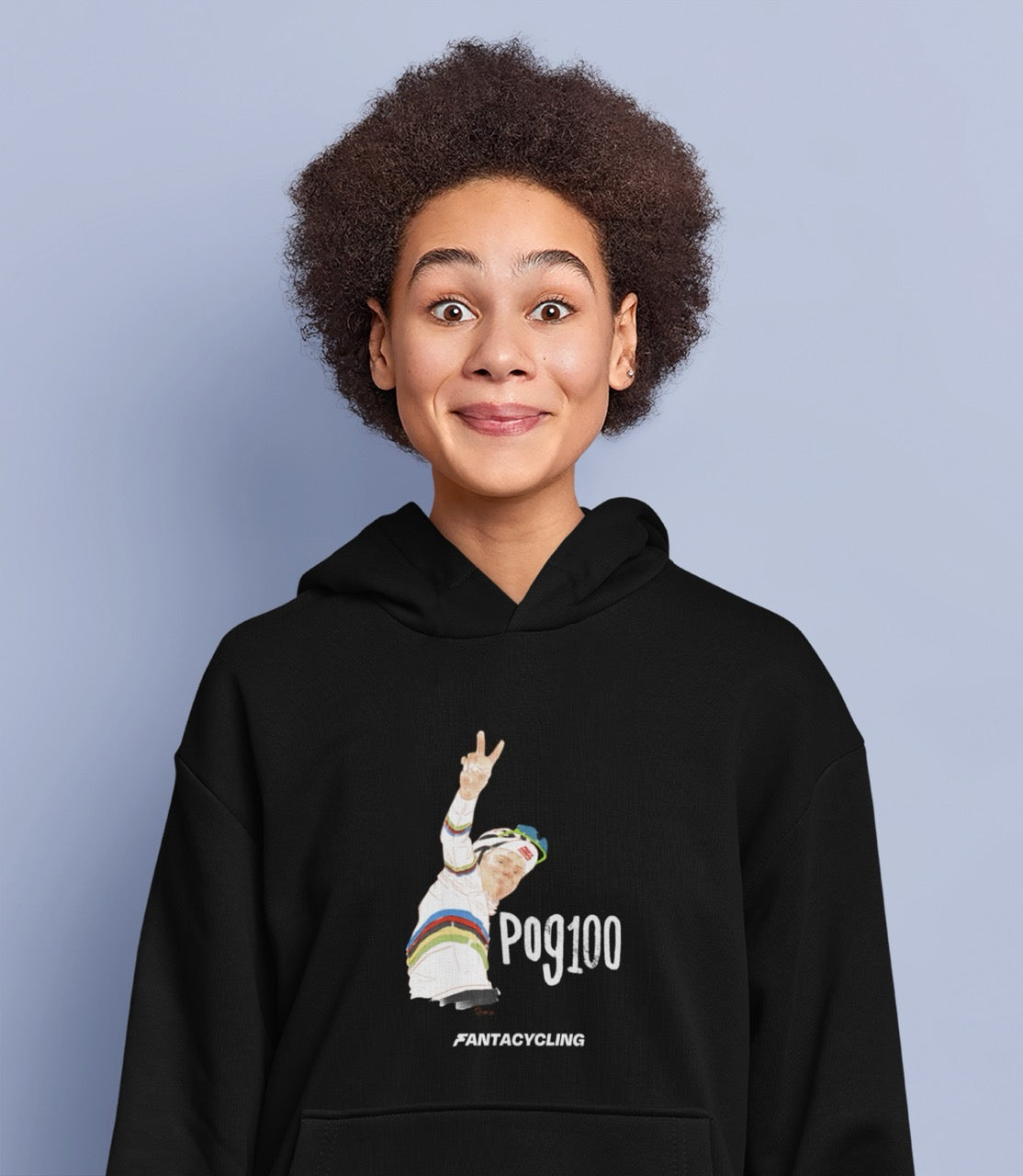 POG100 | Felpa con cappuccio stampata