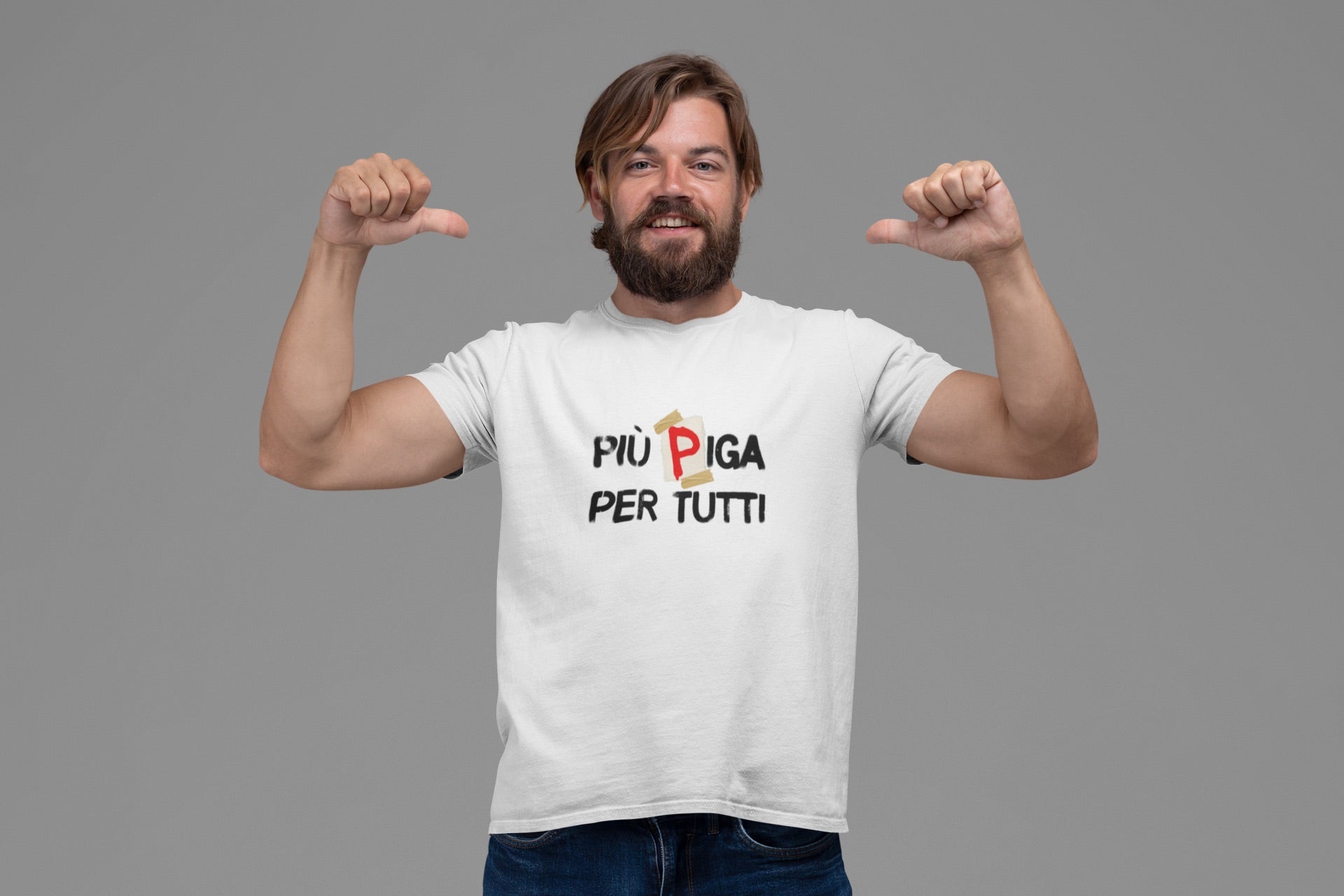 PIÙ PIGA PER TUTTI | T-shirt stampata