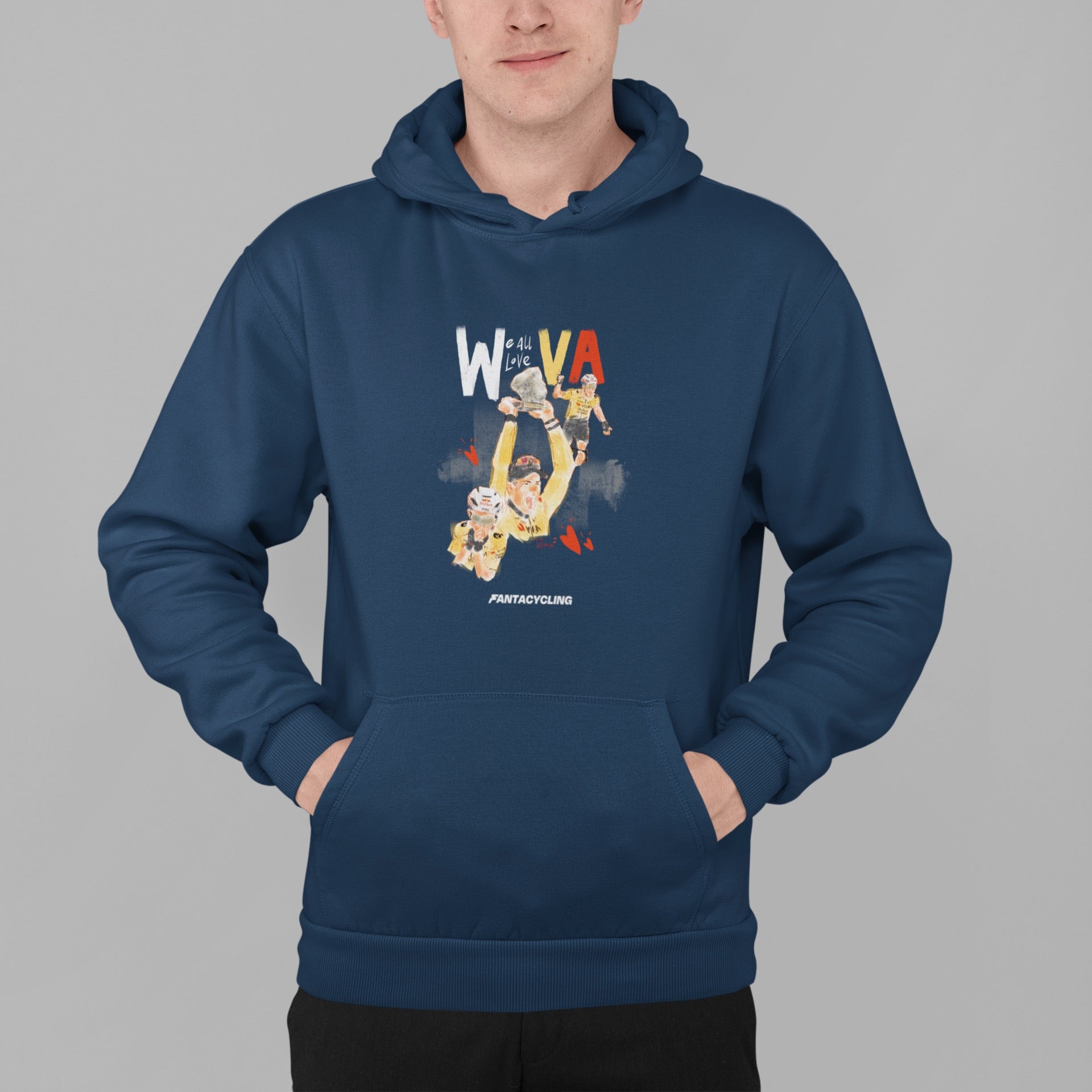 We all love VA | Felpa con cappuccio stampata