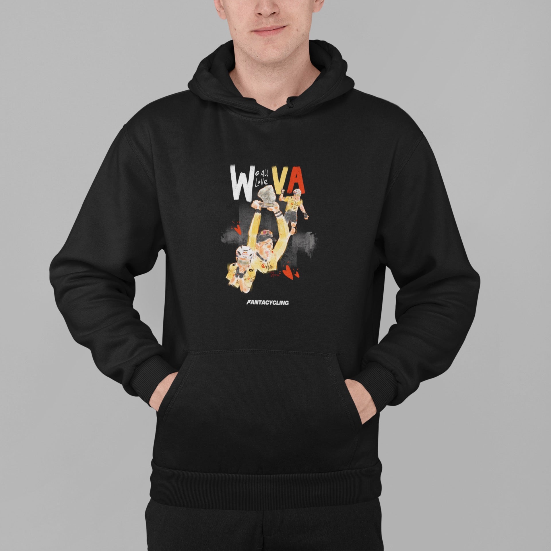 We all love VA | Felpa con cappuccio stampata