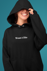 Wout è Dio (solo scritta) | Felpa con cappuccio stampata