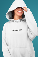 Wout è Dio (solo scritta) | Felpa con cappuccio stampata
