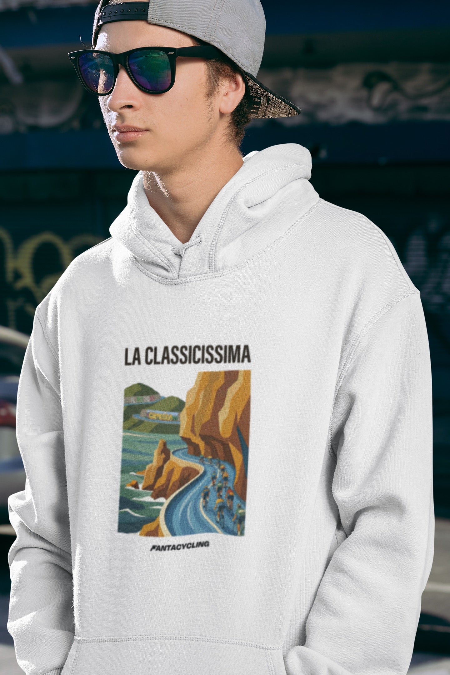 Milano-Sanremo | Felpa con cappuccio stampata