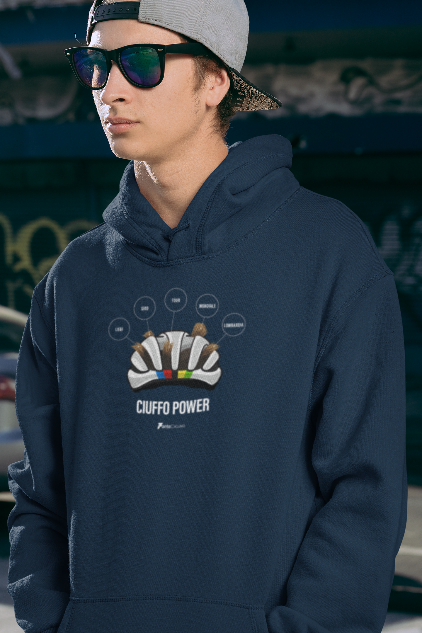 CIUFFO POWER | Felpa con cappuccio stampata
