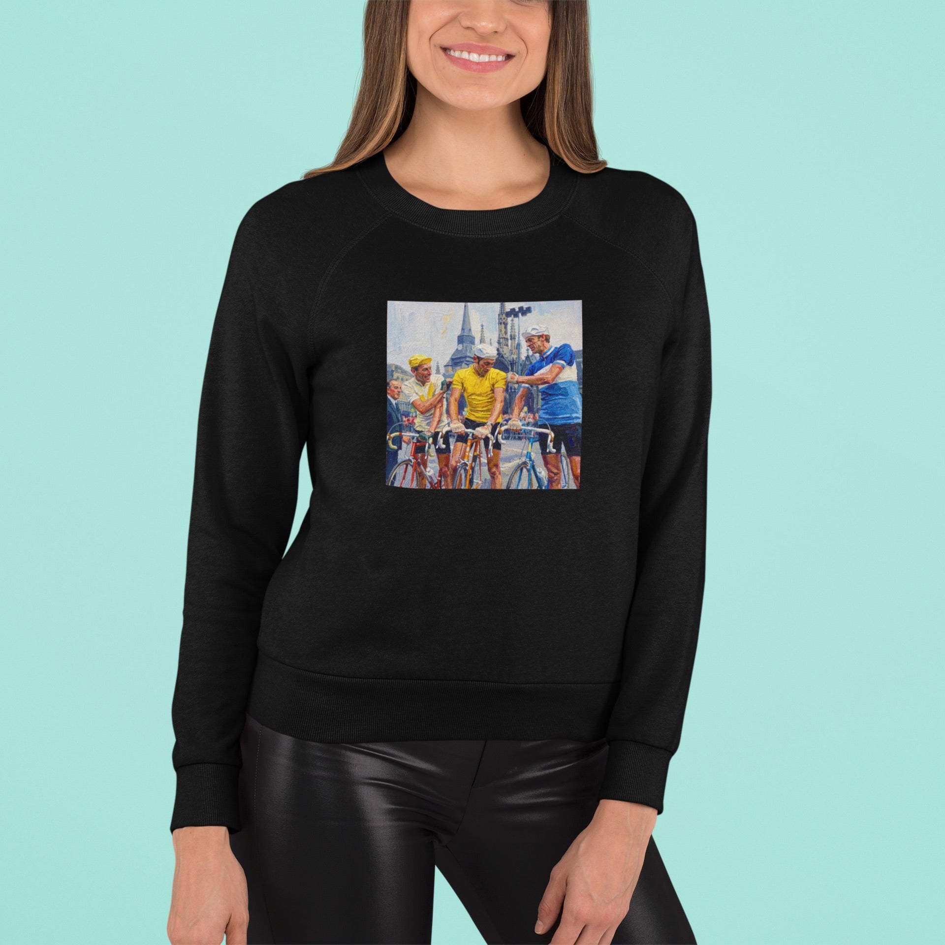 La maglia gialla | Felpa girocollo stampata